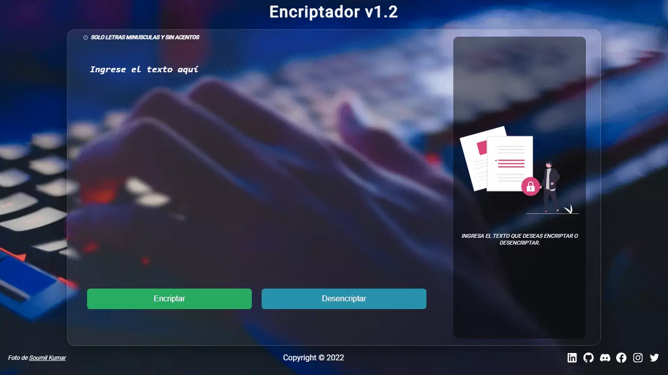 Encriptador - Challenge proyecto challenge encriptador